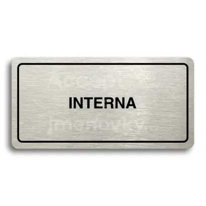 Piktogram "INTERNA" - stbrn tabulka - ern tisk