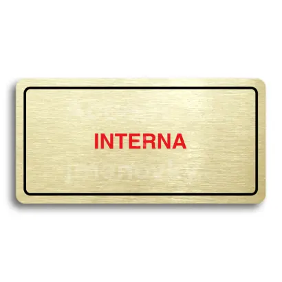 Piktogram "INTERNA" - zlat tabulka - barevn tisk