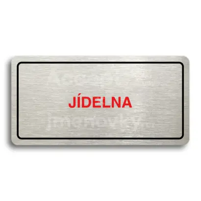 Piktogram "JDELNA" - stbrn tabulka - barevn tisk