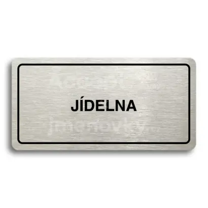 Piktogram JDELNA" - stbrn tabulka - ern tisk