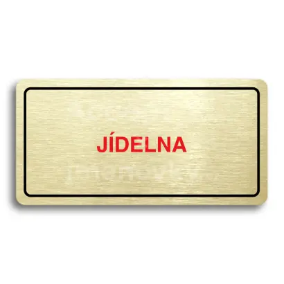 Piktogram "JDELNA" - zlat tabulka - barevn tisk