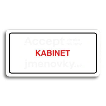 Piktogram "KABINET" - bl tabulka - barevn tisk