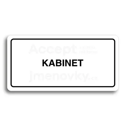 Piktogram "KABINET" - bl tabulka - ern tisk