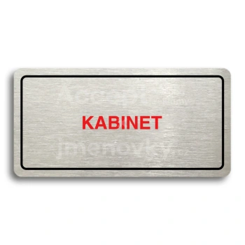 Piktogram "KABINET" - stbrn tabulka - barevn tisk