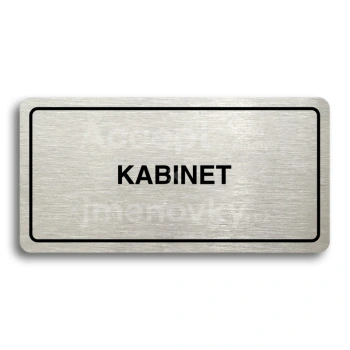 Piktogram "KABINET" - stbrn tabulka - ern tisk