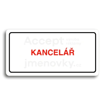 Piktogram "KANCEL" - bl tabulka - barevn tisk