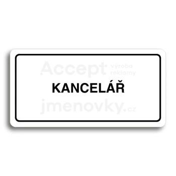 Piktogram "KANCEL" - bl tabulka - ern tisk