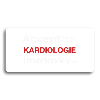 Piktogram "KARDIOLOGIE" - bl tabulka - barevn tisk bez rmeku