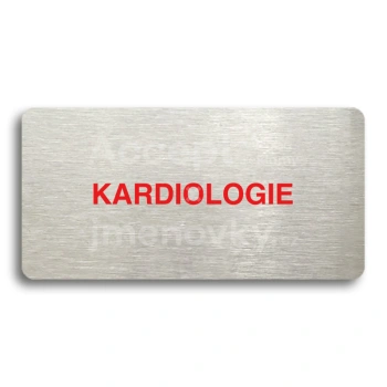 Piktogram "KARDIOLOGIE" - stbrn tabulka - barevn tisk bez rmeku