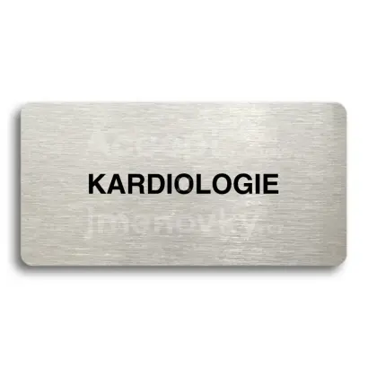 Piktogram "KARDIOLOGIE" - stbrn tabulka - ern tisk bez rmeku