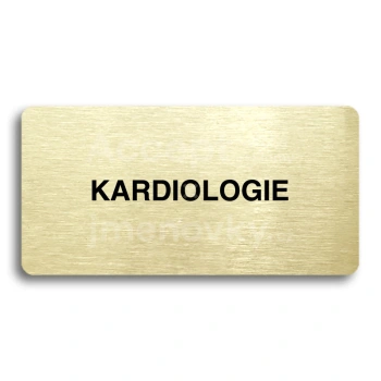 Piktogram "KARDIOLOGIE" - zlat tabulka - ern tisk bez rmeku