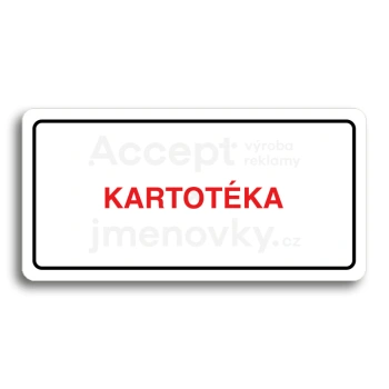 Piktogram "KARTOTKA" - bl tabulka - barevn tisk