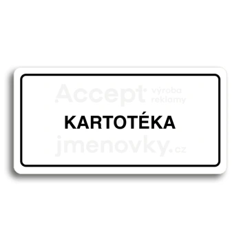 Piktogram "KARTOTKA" - bl tabulka - ern tisk