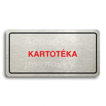 Piktogram "KARTOTKA" - stbrn tabulka - barevn tisk