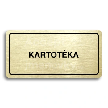 Piktogram "KARTOTKA" - zlat tabulka - ern tisk