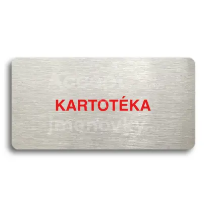 Piktogram "KARTOTKA" - stbrn tabulka - barevn tisk bez rmeku