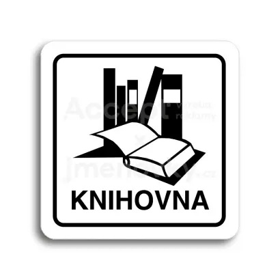 Piktogram "knihovna" - bl tabulka - ern tisk