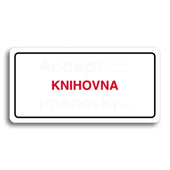 Piktogram "KNIHOVNA" - bl tabulka - barevn tisk