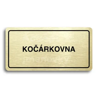 Piktogram "KORKOVNA" - zlat tabulka - ern tisk