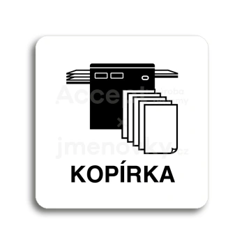 Piktogram "koprka" - bl tabulka - ern tisk bez rmeku