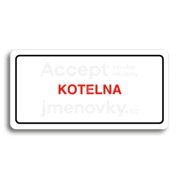 Piktogram "KOTELNA" - bl tabulka - barevn tisk