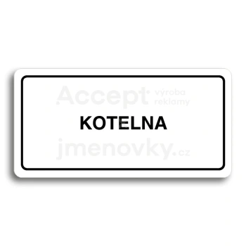 Piktogram "KOTELNA" - bl tabulka - ern tisk