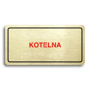 Piktogram "KOTELNA" - zlat tabulka - barevn tisk