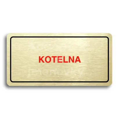 Piktogram "KOTELNA" - zlat tabulka - barevn tisk