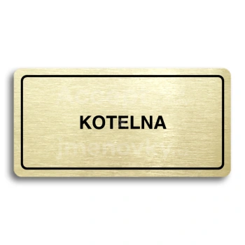 Piktogram "KOTELNA" - zlat tabulka - ern tisk