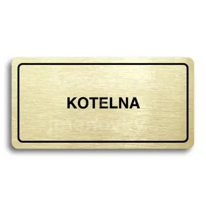 Piktogram "KOTELNA" - zlat tabulka - ern tisk