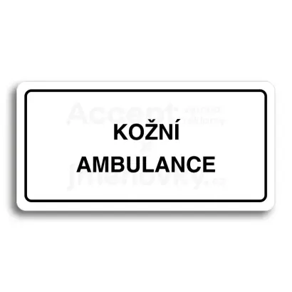 Piktogram "KON AMBULANCE" - bl tabulka - ern tisk