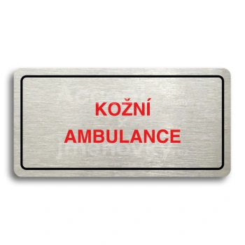 Piktogram "KON AMBULANCE" - stbrn tabulka - barevn tisk