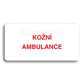 Piktogram "KON AMBULANCE" - bl tabulka - barevn tisk bez rmeku