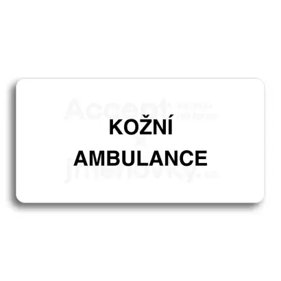 Piktogram "KON AMBULANCE" - bl tabulka - ern tisk bez rmeku