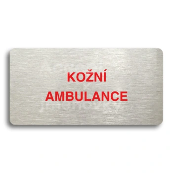 Piktogram "KON AMBULANCE" - stbrn tabulka - barevn tisk bez rmeku