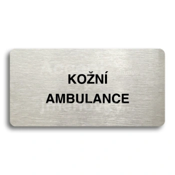 Piktogram "KON AMBULANCE" - stbrn tabulka - ern tisk bez rmeku