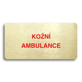 Piktogram "KON AMBULANCE" - zlat tabulka - barevn tisk bez rmeku