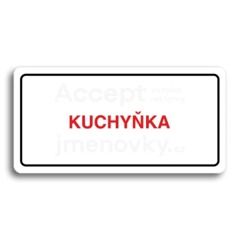 Piktogram "KUCHYKA" - bl tabulka - barevn tisk