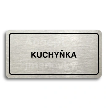 Piktogram "KUCHYKA" - stbrn tabulka - ern tisk