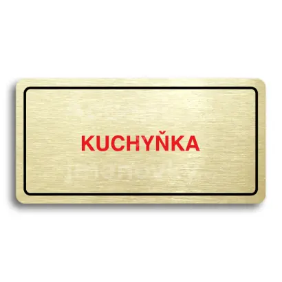 Piktogram "KUCHYKA" - zlat tabulka - barevn tisk