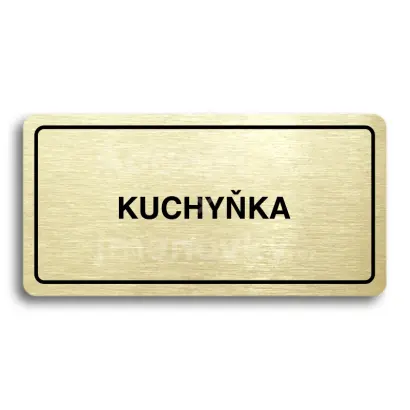 Piktogram "KUCHYKA" - zlat tabulka - ern tisk