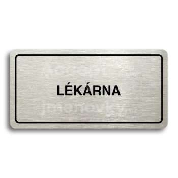 Piktogram "LKRNA" - stbrn tabulka - ern tisk