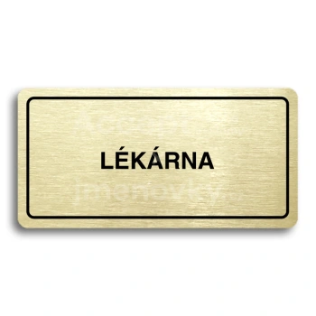 Piktogram "LKRNA" - zlat tabulka - ern tisk