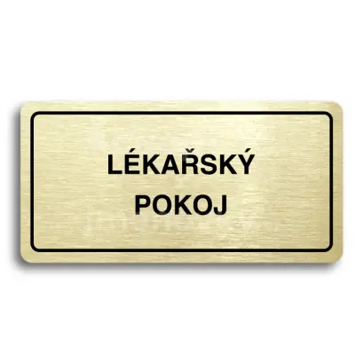 Piktogram "LKASK POKOJ" - zlat tabulka - ern tisk