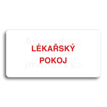 Piktogram "LKASK POKOJ" - bl tabulka - barevn tisk bez rmeku