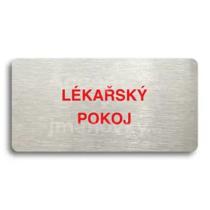 Piktogram "LKASK POKOJ" - stbrn tabulka - barevn tisk bez rmeku