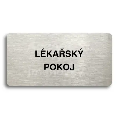 Piktogram "LKASK POKOJ" - stbrn tabulka - ern tisk bez rmeku