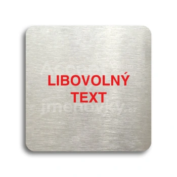 Piktogram "libovoln text" - stbrn tabulka - barevn tisk bez rmeku