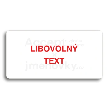 Piktogram "LIBOVOLN TEXT" - bl tabulka - barevn tisk bez rmeku