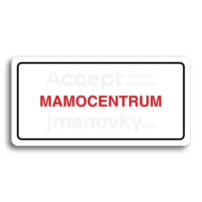 Piktogram "MAMOCENTRUM" - bl tabulka - barevn tisk